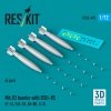 RESKIT RS72-0495 Mk.83 bombs with BSU-85 (4 pcs) (F-14, F/A-18, AV-8B, S-3) (3D printed) (1/72)